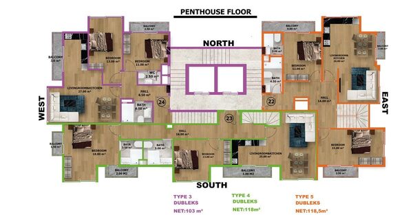 Квартира в Аланія, Туреччина, 62м² - зображення 15
