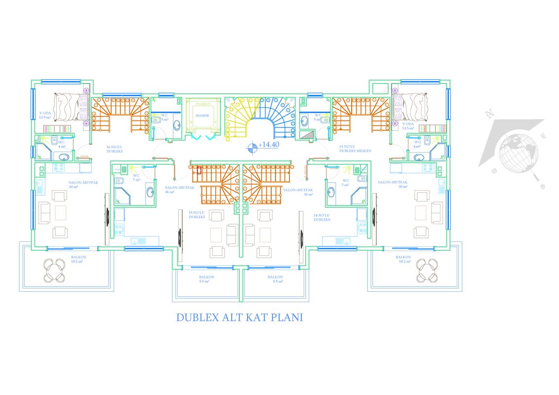 Apartment with 1 bedroom, 51m² in Alanya, Turkey [ID: 0301-105122]