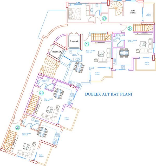 Квартира в Алания, Турция, 46м² - изображение 12