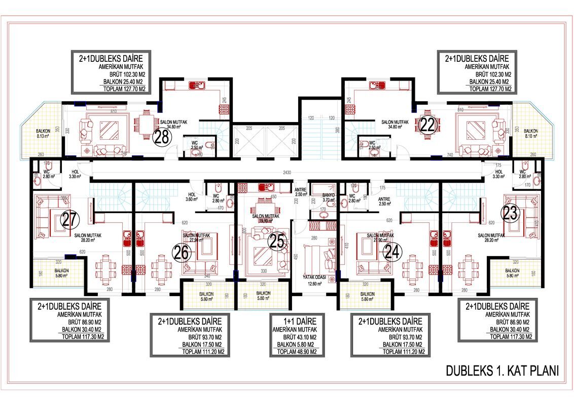 Квартира с 1 спальней, 64м² в Алания, Турция [ID: 0301-105175]