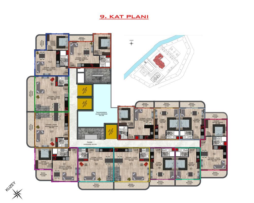 Квартира с 1 спальней, 35м² в Алания, Турция [ID: 0301-105321]