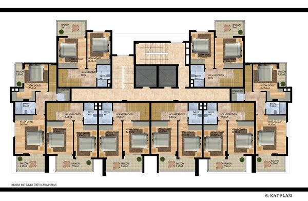 Квартира в Алания, Турция, 55м² - изображение 11
