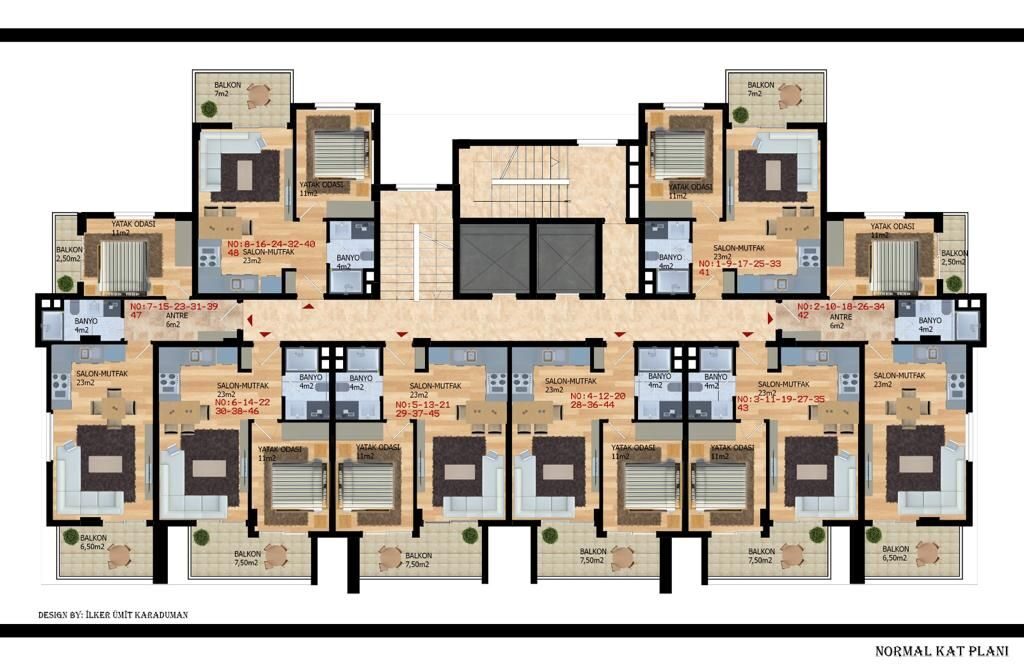 Квартира з 1 спальнею, 55м² в Аланія, Туреччина [ID: 0301-105336]