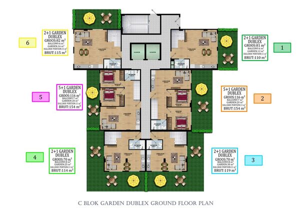 Квартира в Алания, Турция, 57м² - изображение 15