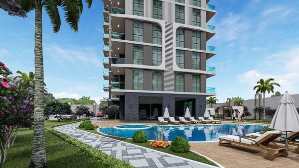 Апартаменты 1 спальня 93 м² в Аланье, Турция