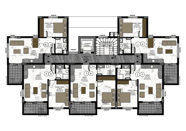 Квартира в Аланія, Туреччина, 55м² - зображення 13