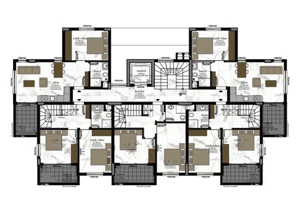 Квартира в Аланія, Туреччина, 55м² - зображення 14