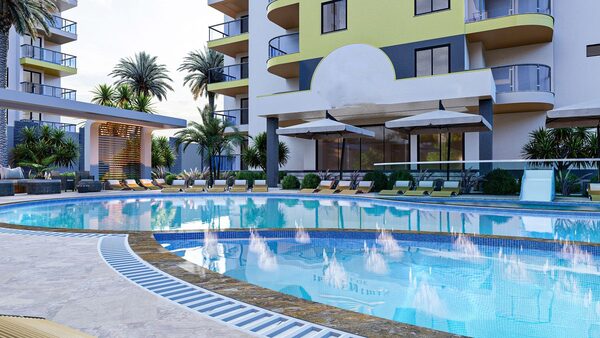 Апартаменты 1 спальня 52 м² в Аланье, Турция