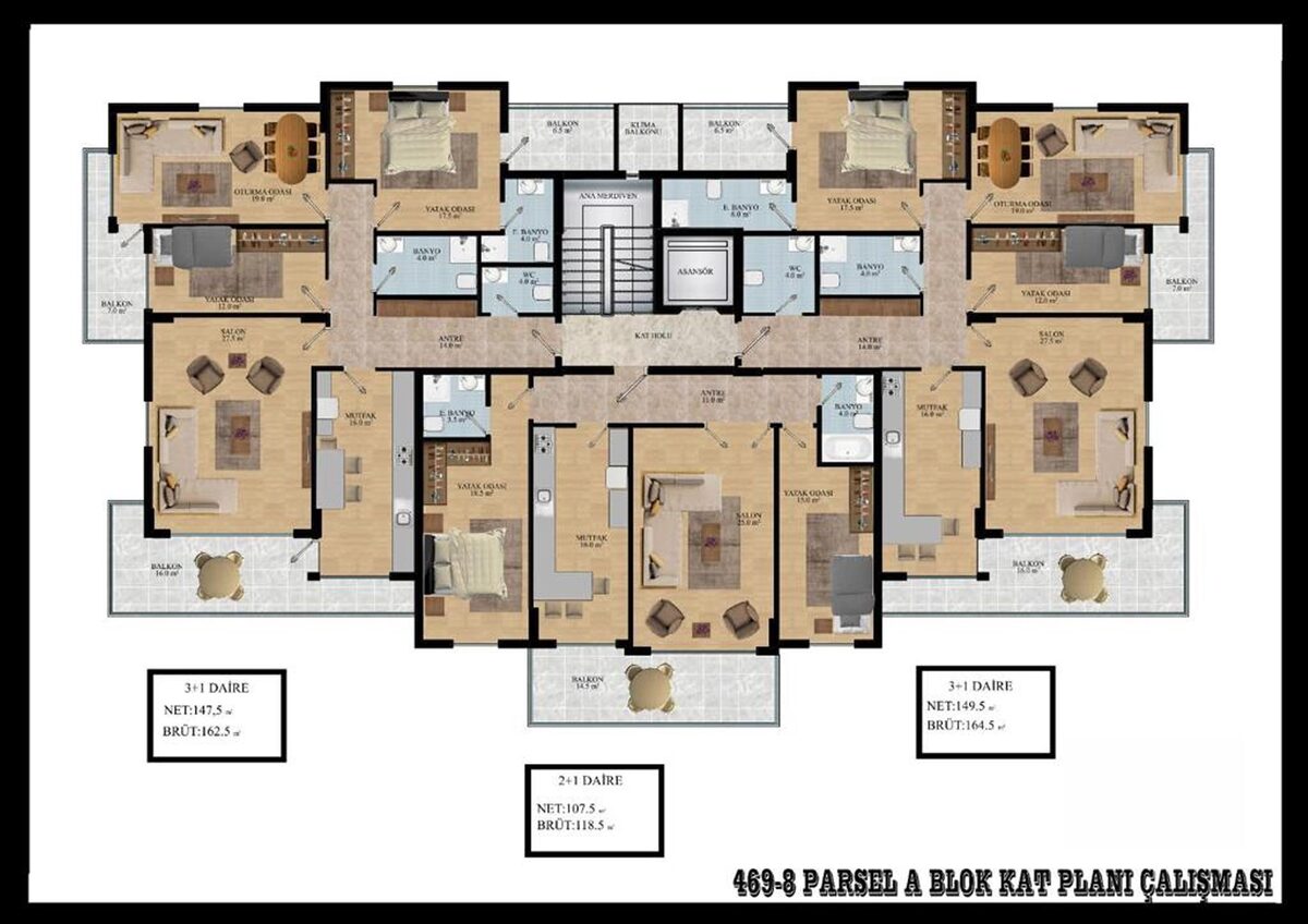 Apartment with 2 bedrooms, 70m² in Alanya, Turkey [ID: 0301-105410]