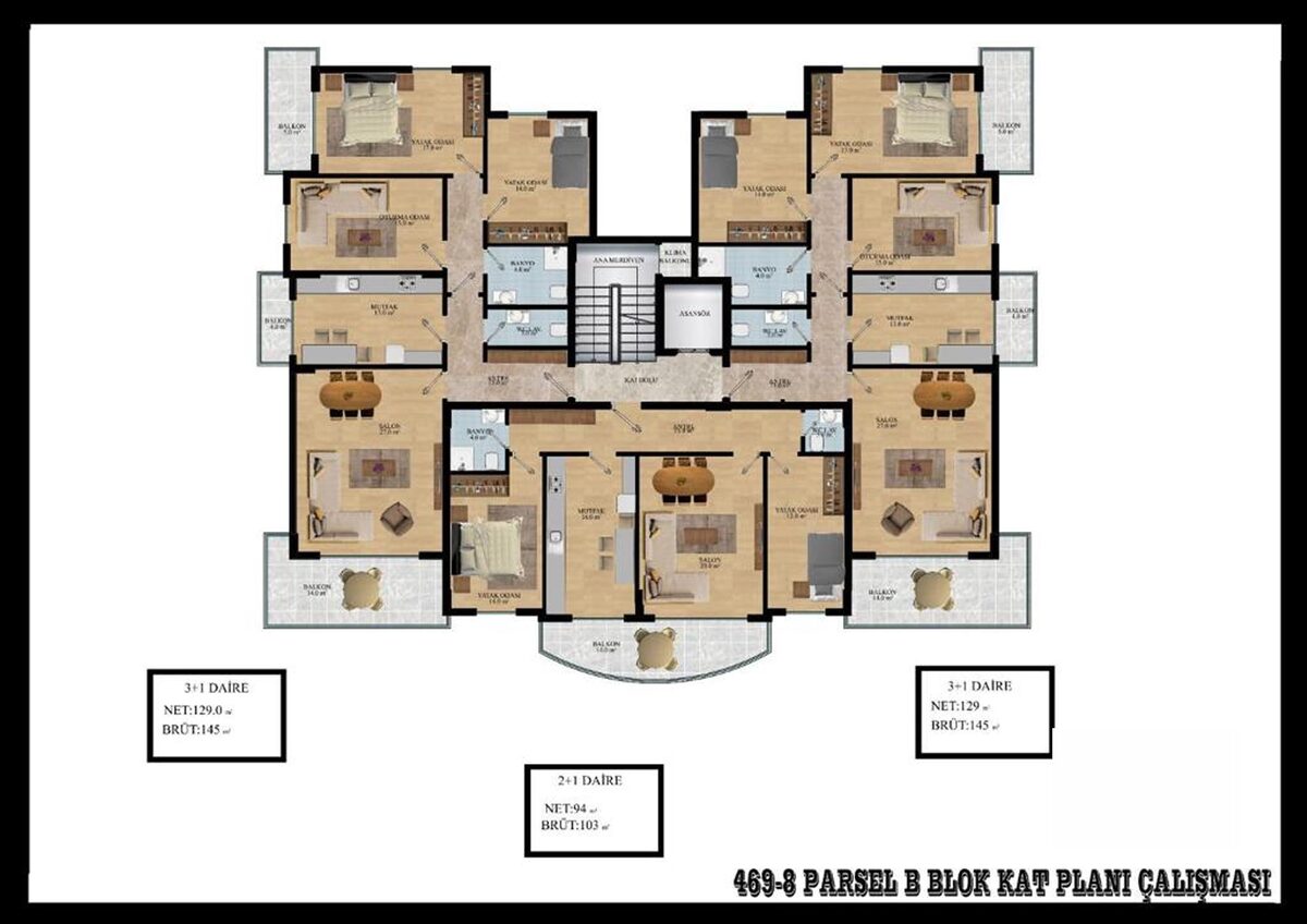 Apartment with 2 bedrooms, 70m² in Alanya, Turkey [ID: 0301-105410]