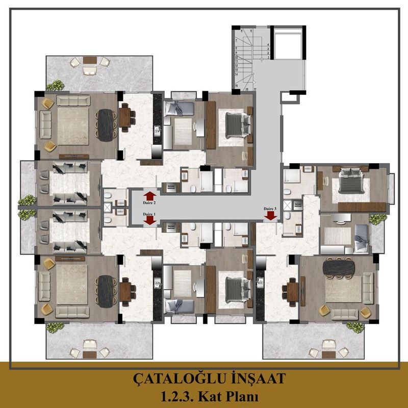 Квартира с 2 спальнями, 110м² в Алания, Турция [ID: 0301-105421]