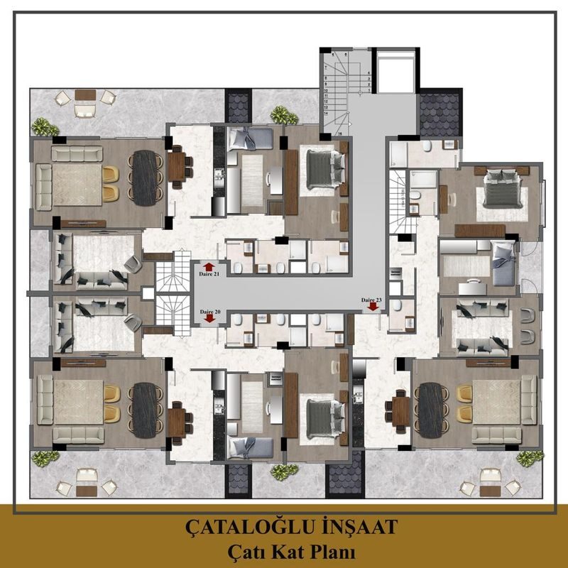 Квартира с 2 спальнями, 110м² в Алания, Турция [ID: 0301-105421]
