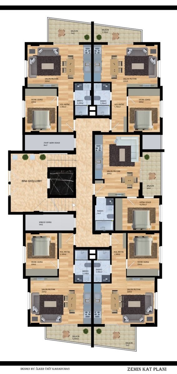 Квартира з 1 спальнею, 55м² в Аланія, Туреччина [ID: 0301-105456]