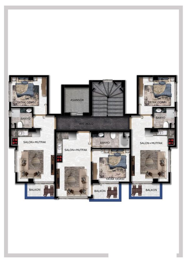Apartament w Alanya, Turcja, 45m² - obraz 21