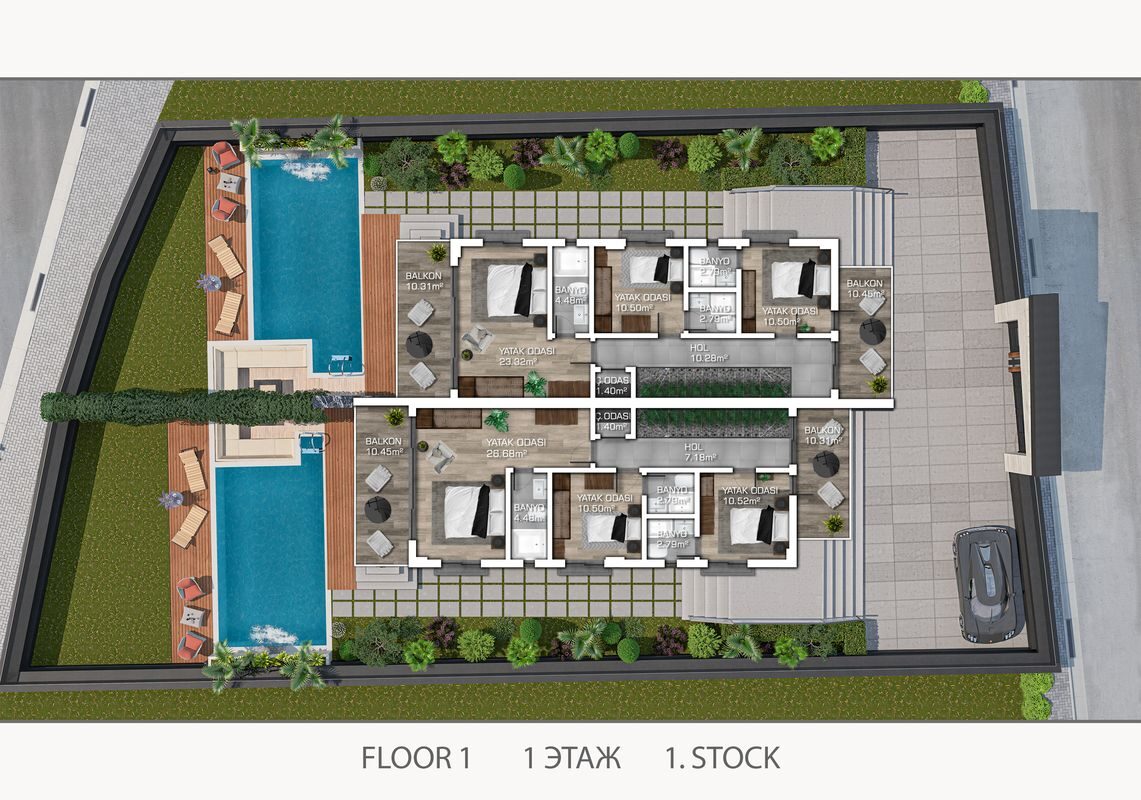 Квартира з 3 спальнями, 385м² в Аланія, Туреччина [ID: 0301-105465]