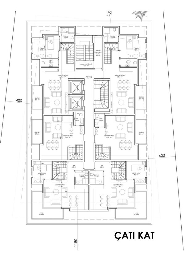 Apartament w Alanya, Turcja, 45m² - obraz 24