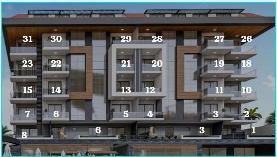 Квартира з 1 спальнею, 45м² в Аланія, Туреччина [ID: 0301-105489]
