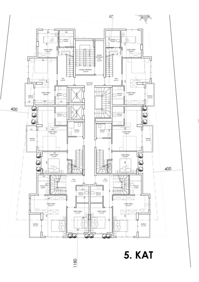 Квартира з 1 спальнею, 45м² в Аланія, Туреччина [ID: 0301-105489]