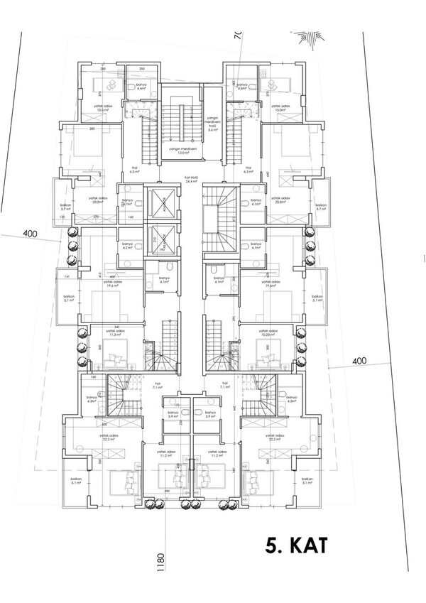 Apartament w Alanya, Turcja, 45m² - obraz 26