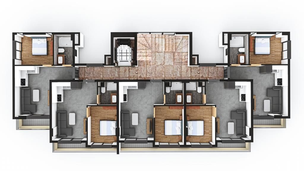 Квартира с 1 спальней, 44м² в Алания, Турция [ID: 0301-105453]