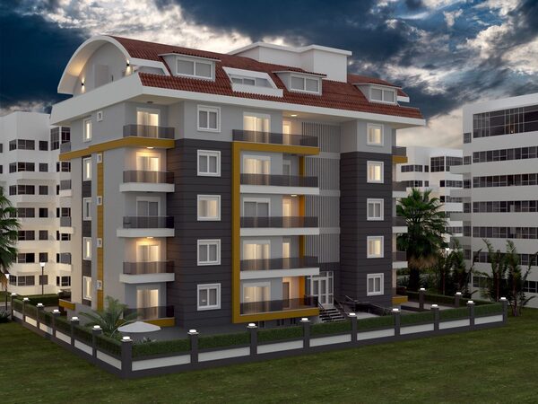 Апартаменты 1 спальня 53 м² в Аланье, Турция