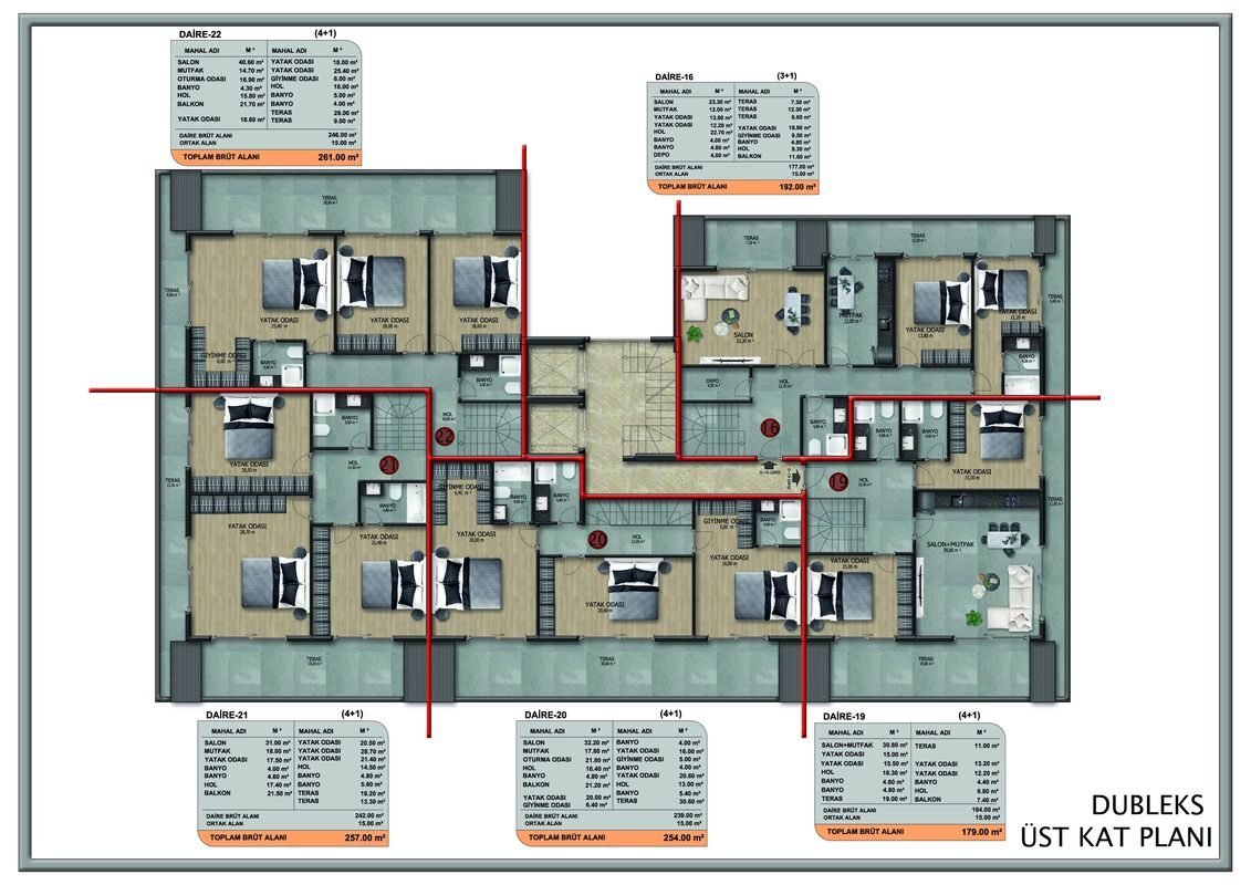 Apartament z 2 sypialniami, 68m² w Alanya, Turcja [ID: TA08-006]