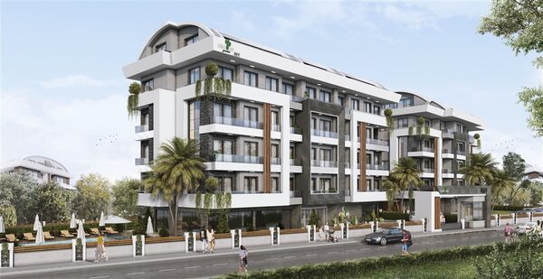 Апартаменты 1 спальня 50 м² в Аланье