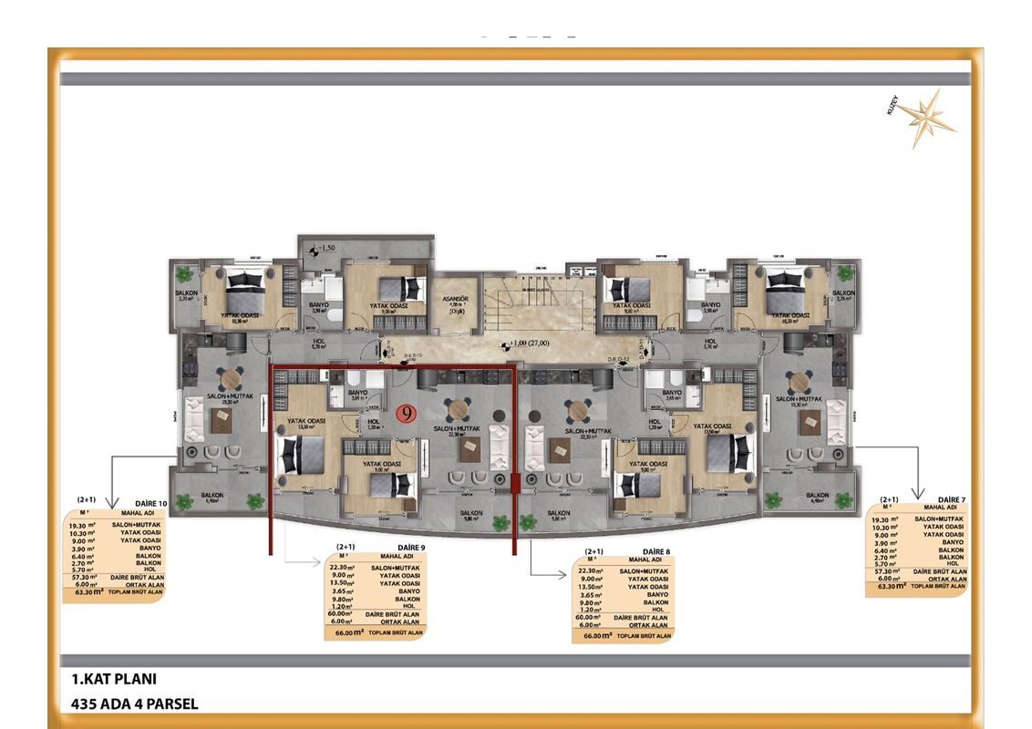 Квартира с 3 спальнями, 150м² в Алания, Турция [ID: TA08-022]