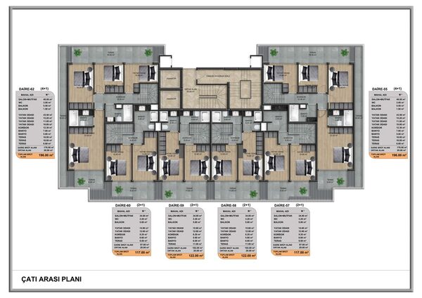 Квартира в Алания, Турция, 52м² - изображение 14
