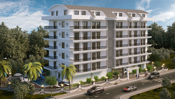 Apartment 1 bedroom 52 m² in Alanya