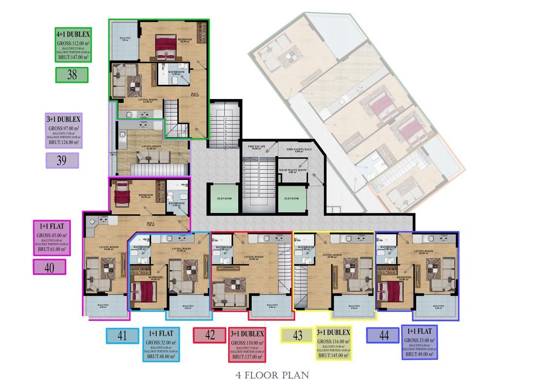 Apartament z 3 sypialniami w Alanya, Turcja [ID: TA11-005]