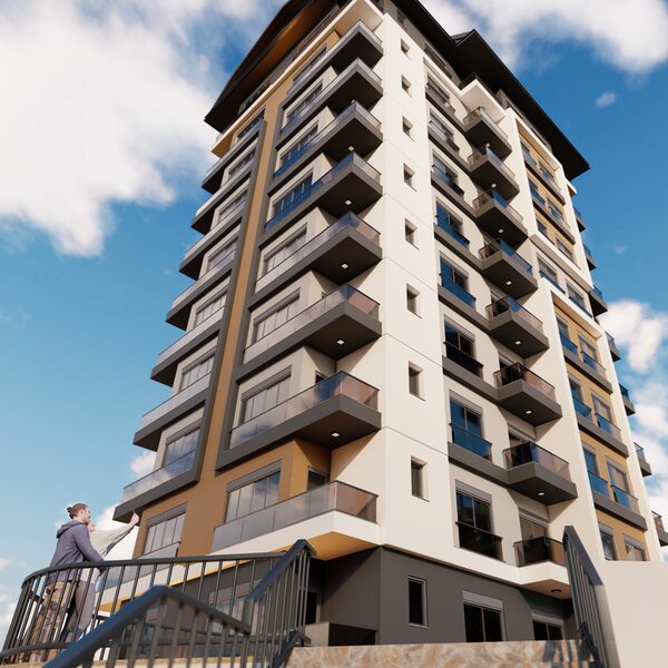 Апартаменти 1 спальня 59 м² в Аланії