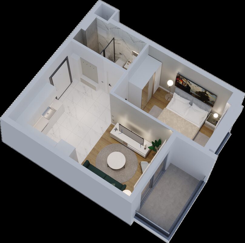 Квартира с 1 спальней, 59м² в Алания, Турция [ID: TA13-001]