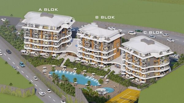 Квартира в Алания, Турция, 71м²