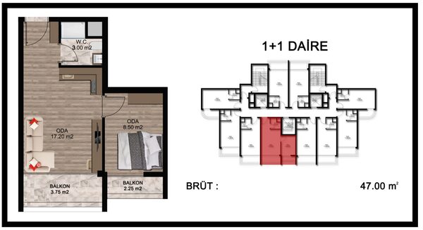 Apartment in Mersin, Turkey, 47m² - image 9