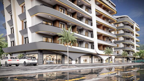 Апартаменти 1 спальня 52 м² в Аланії