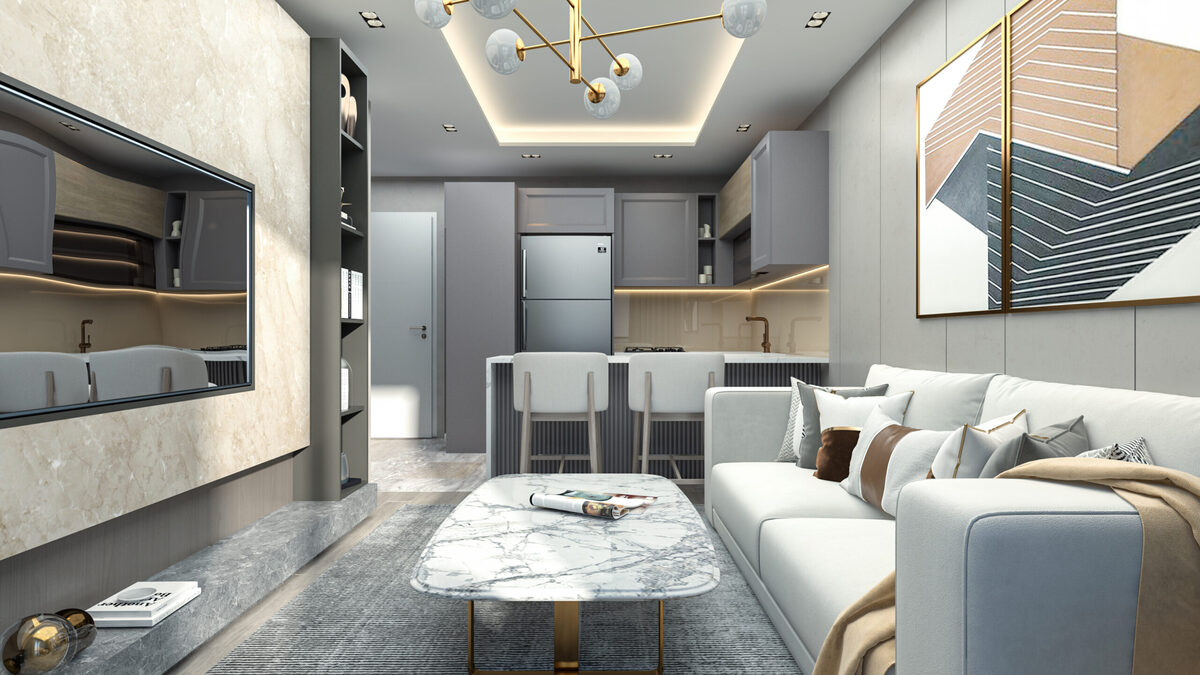 Apartament z 1 sypialnią, 44,5m² w Mersin, Turcja [ID: TM03-031]