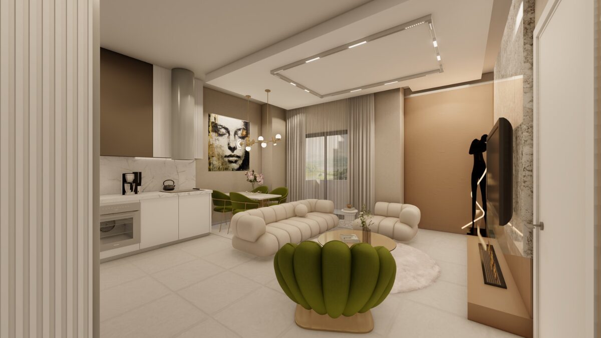 Квартира с 1 спальней, 70м² в Газиверен, Северный Кипр [ID: 0603-002]