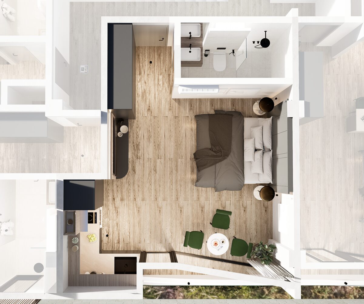 Apartament z 1 sypialnią, 34m² w Wyspa Bali, Indonezja [ID: 0913-003]