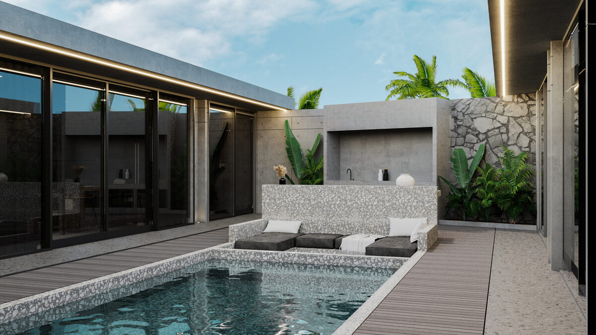 Willa z 2 sypialniami, 90.7m² w Wyspa Bali, Indonezja [ID: 0908-006]