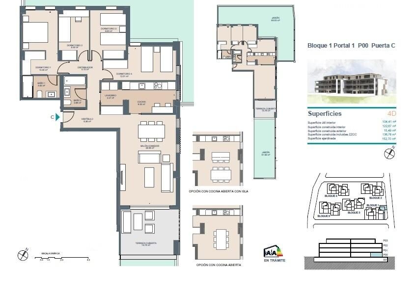 Apartament z 4 sypialniami, 122m² w godella, Hiszpania [ID: 0137s-SP0610]