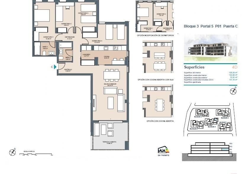 Apartament z 4 sypialniami, 122m² w godella, Hiszpania [ID: 0137s-SP0613]