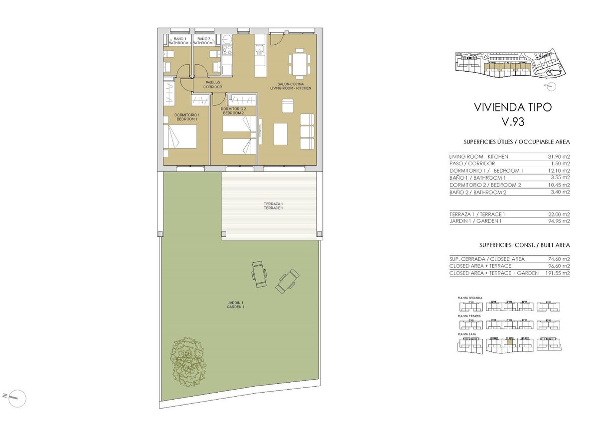 Apartament z 2 sypialniami, 74m² w Pilar de la Horadada, Hiszpania [ID: 0137s-SP0588]