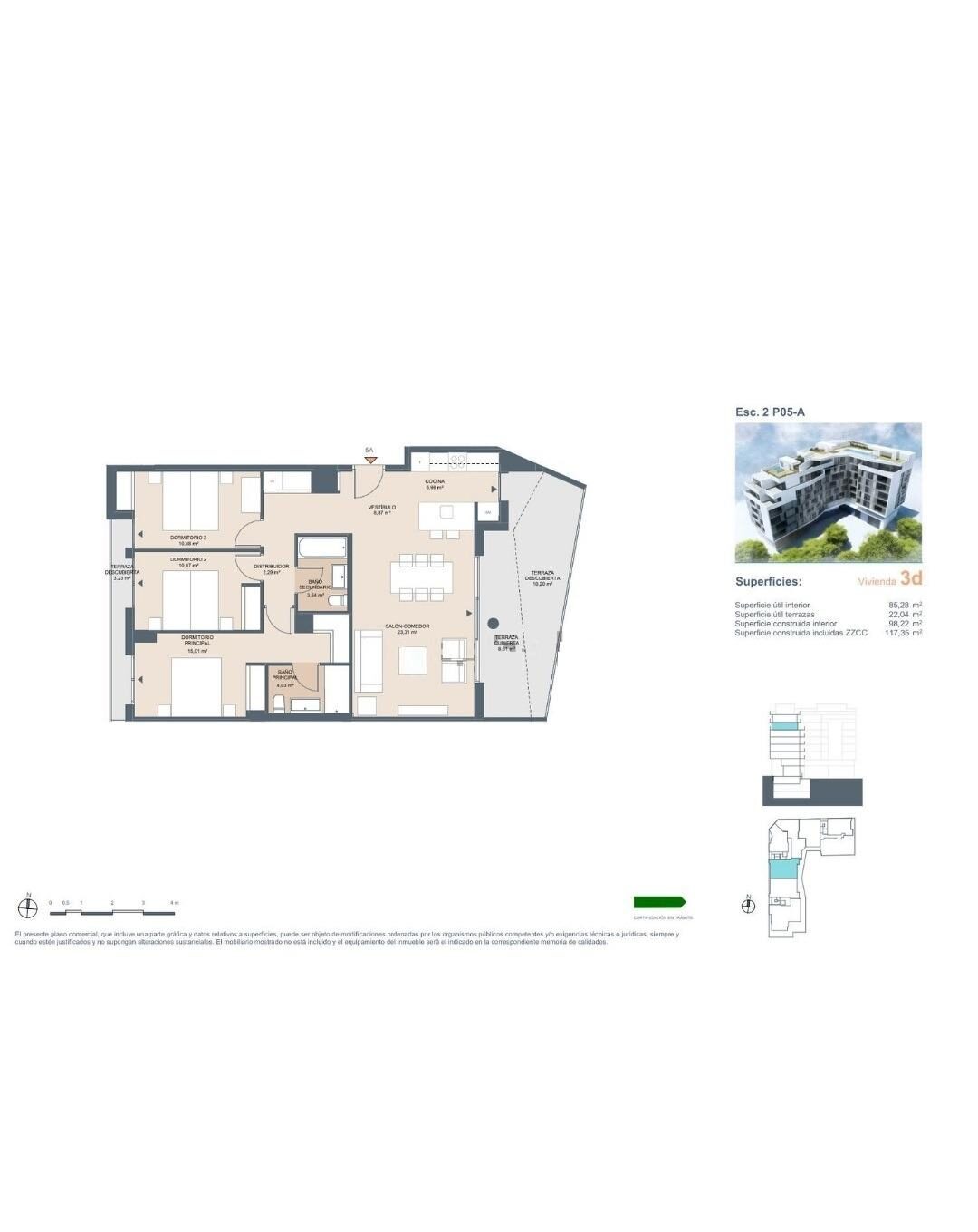 Пентхаус з 3 спальнями, 125м² в Аліканте, Іспанія [ID: 0137s-SP0308]
